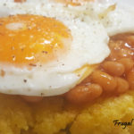 Baked Beans & Eggs on Polenta Toast