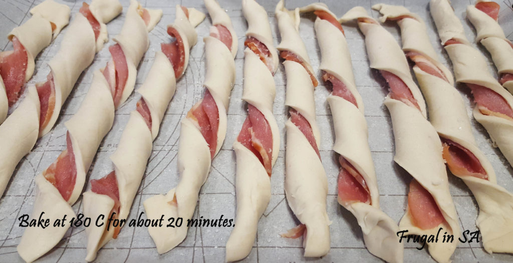 Puff pastry twisters ready to bake
