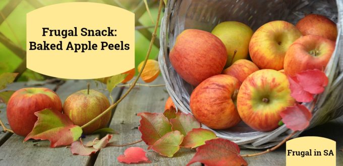Frugal Snack Baked Apple Peels